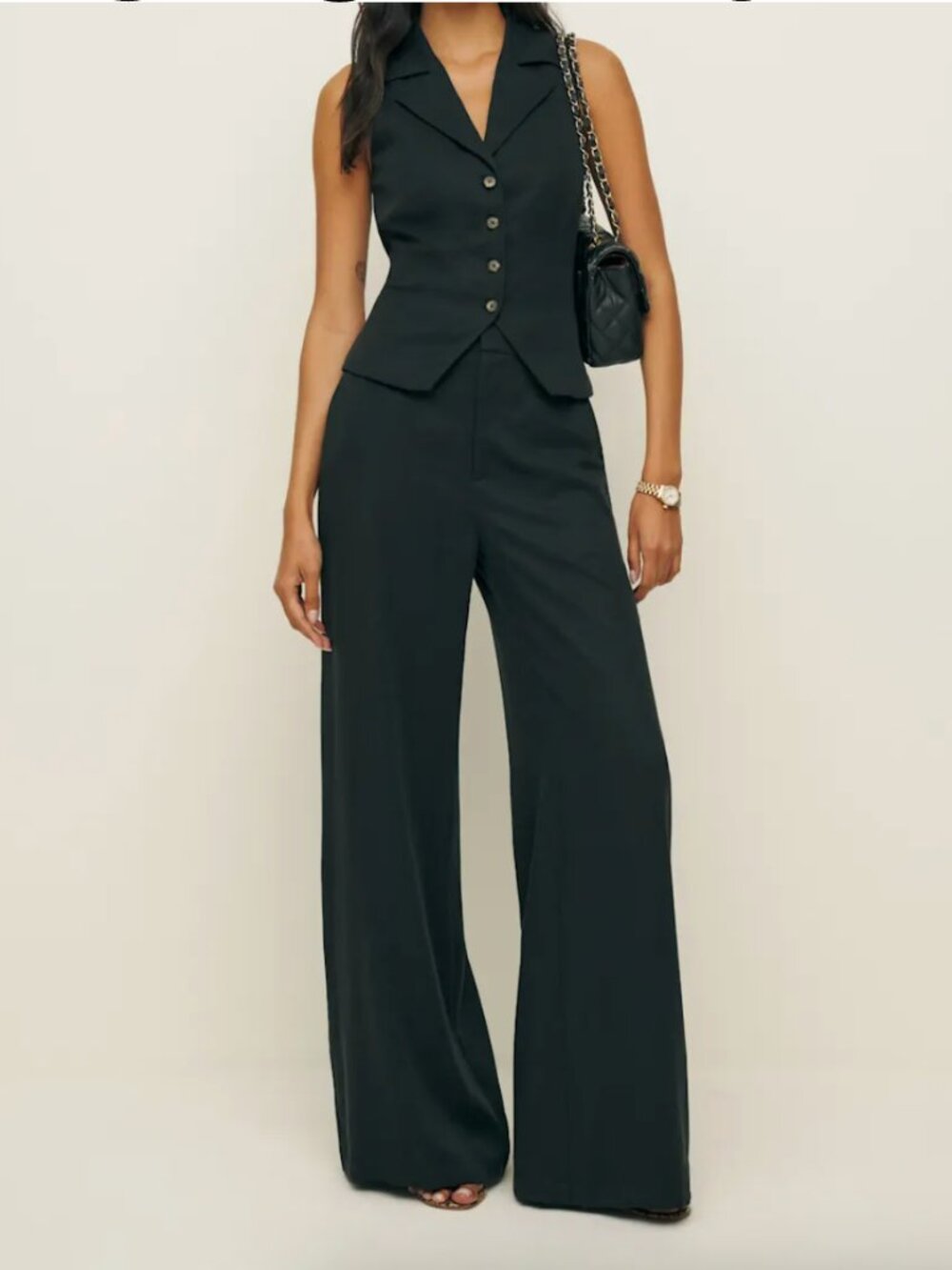 NWT Reformation Taryn Two Piece (Current Style!) in Black, Size 6
